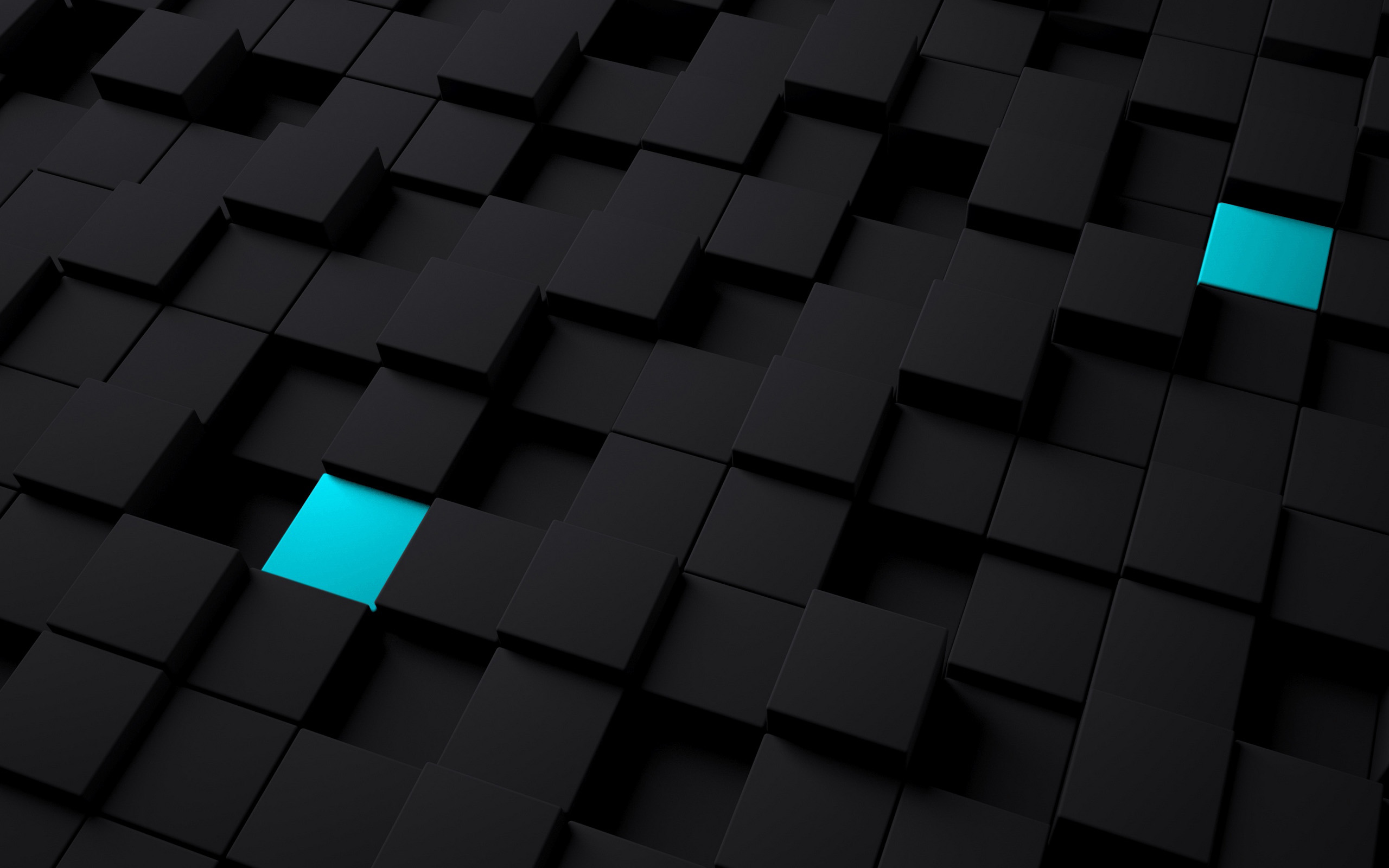 3д графика - черные и синие кубы