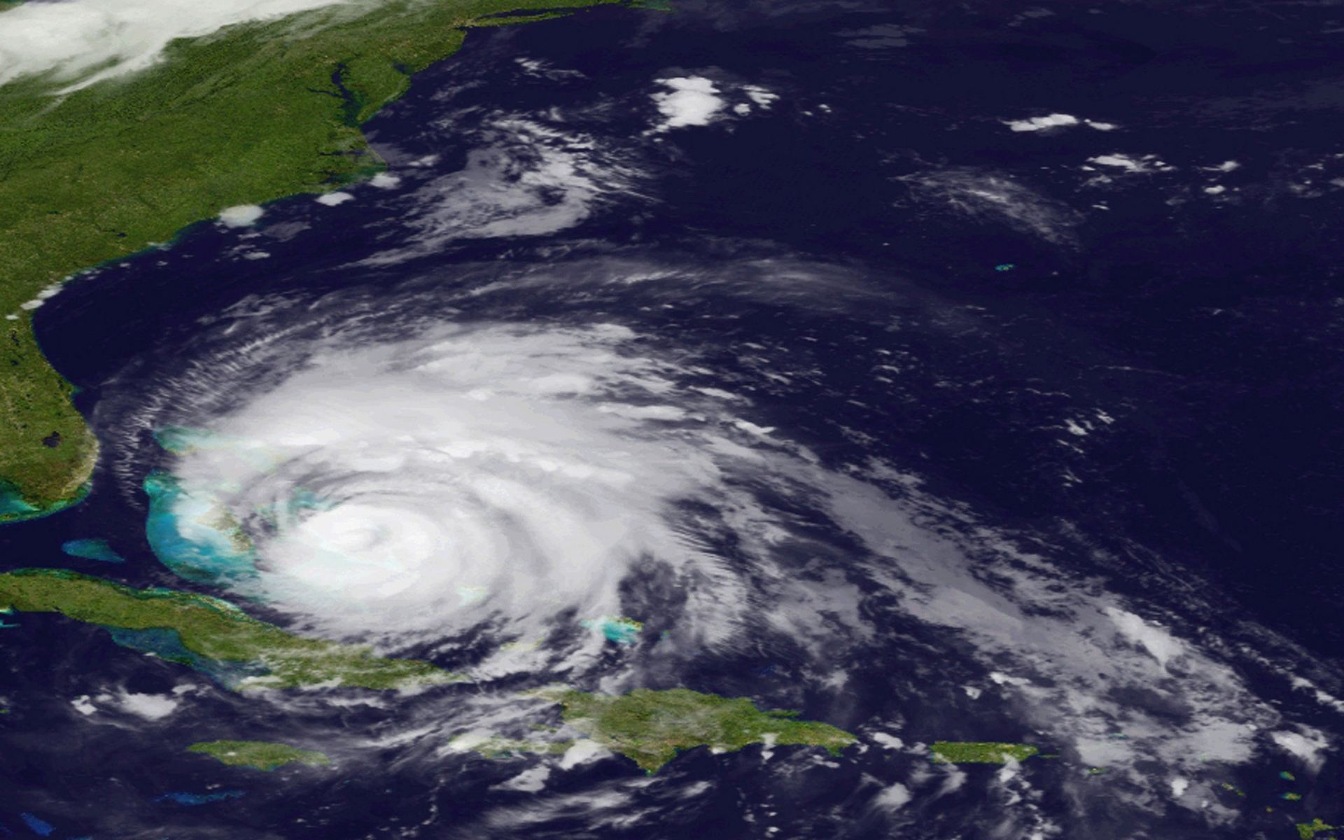 Ураган Айрин - вид из космоса