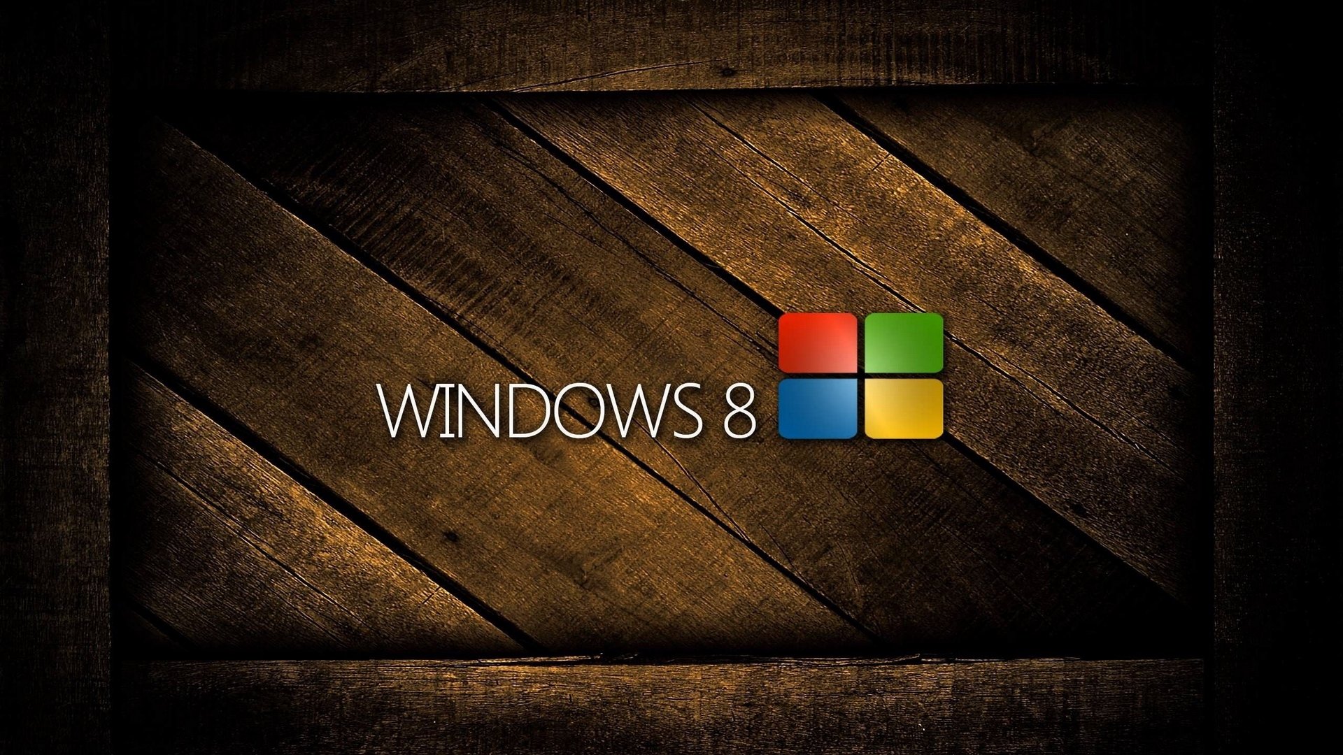 windows 8, логотип, деревянный, hd
