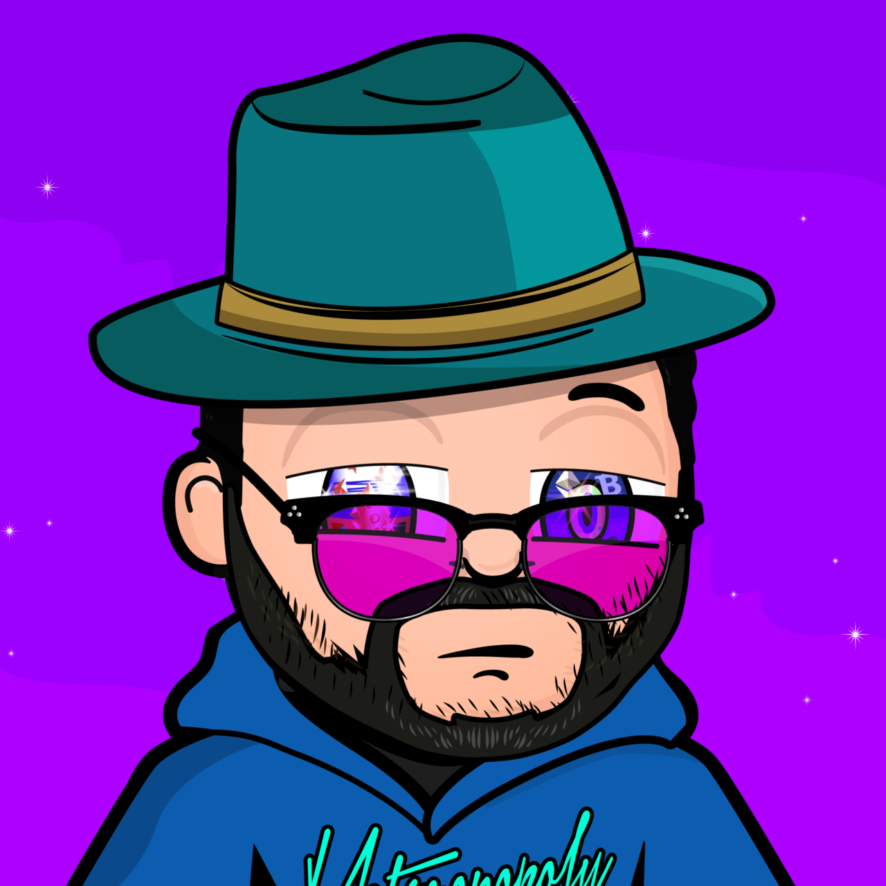 Guy with glasses and a hat avatar