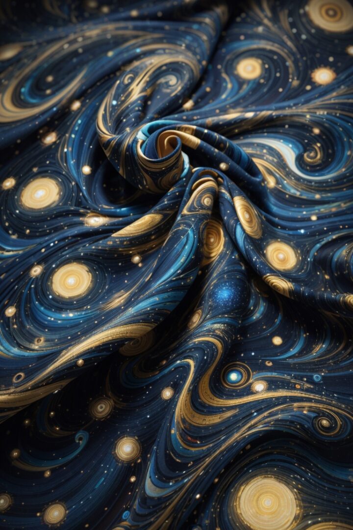 A dress with a swirling
